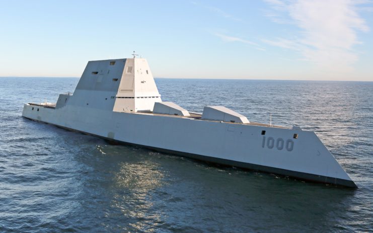 USS Zumwalt (DDG-1000) at sea