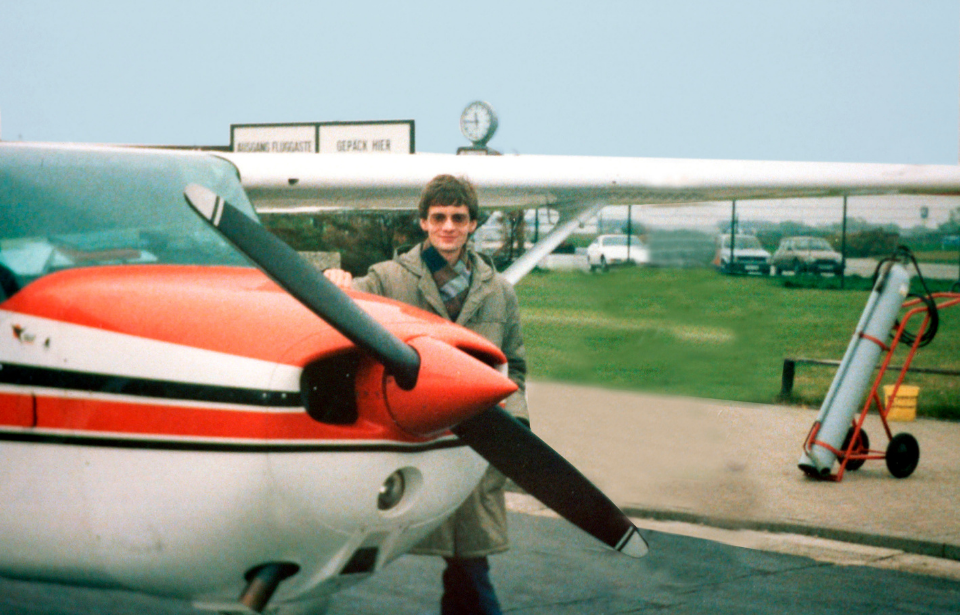 Mathias Rust poses with his Cessna. (Photo by Peter Timmullstein bild via Getty Images)