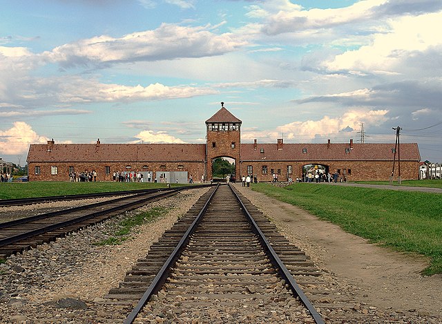 Entrance to Auschwitz II-Birkenau