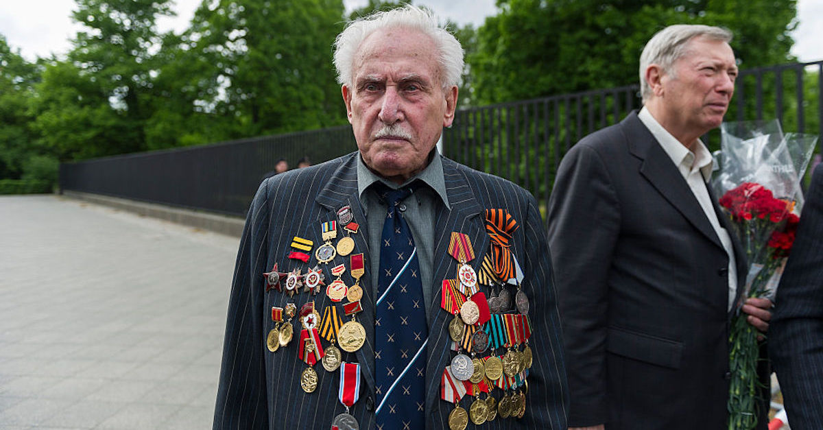 David Dushman during a memorial service in Ukraine in 2015