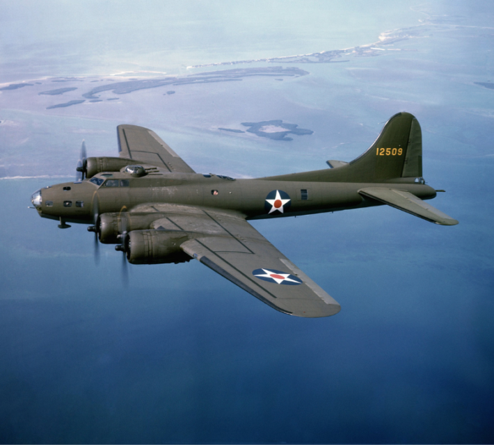 B17 Flying Fortress en route to England, 1942.