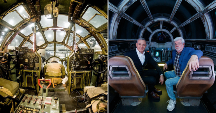 Millennium Falcon and B-29 comparison photo