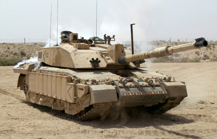 A Challenger 2 tank in Basra, Iraq. (Photo Credit: Graeme Main/MOD)