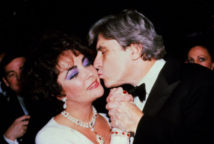 Elizabeth Taylor and Senator John Warner attend the afterparty for the play, The Little Foxes at Xenon on May 7, 1981