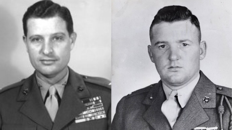 Military portraits of Hawkins and Shofner