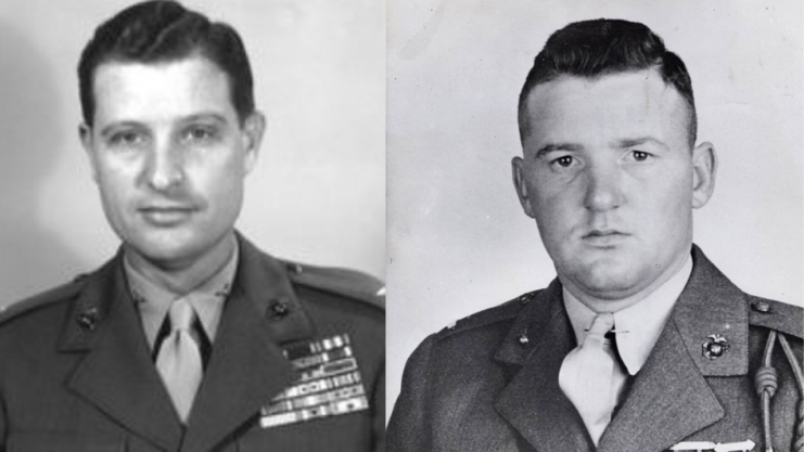 Military portrait of Jack Hawkins + Military portrait of Austin C. Shofner