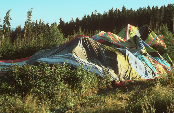 Landing site of the escape balloon