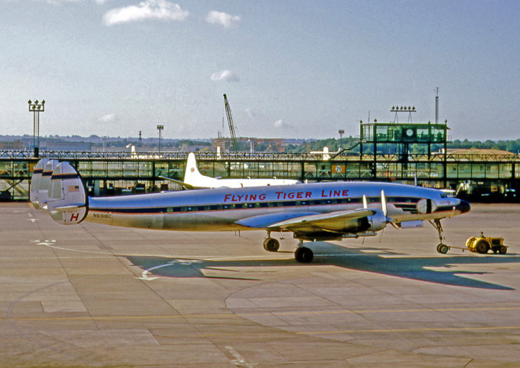 A Lockheed Constellation of the Flying Tiger Line, 1964.