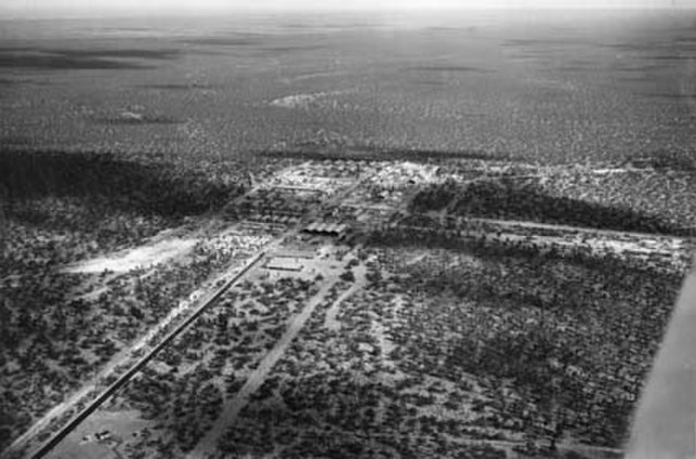 A view of Maralinga in 1955 from the sky