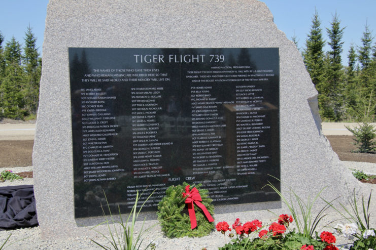 Monument to the fallen of Flying Tiger Line Flight 739