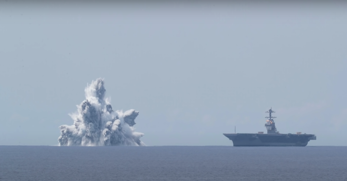 USS Gerald R. Ford Shock trials