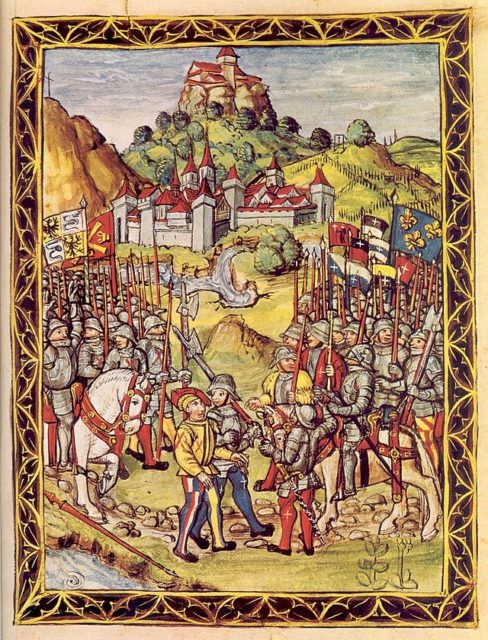 Ludovico il Moro is handed over by Swiss mercenaries to the French