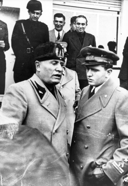 Benito and Bruno Mussolini 