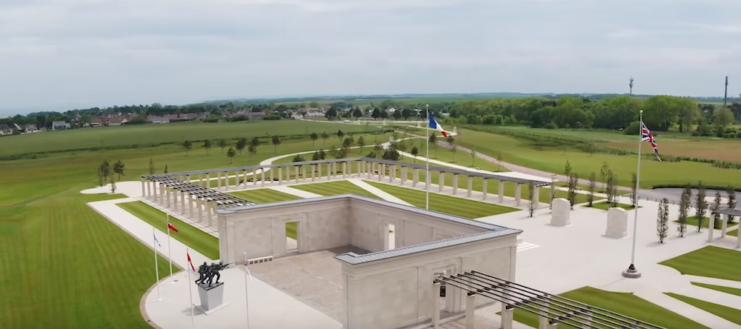 Aerial view of Britain's Normandy Memorial