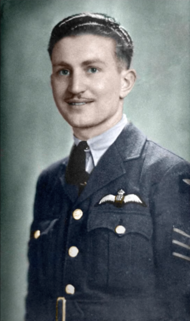 Military portrait of RAF pilot Eric Carter