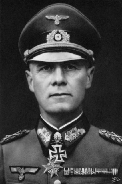 Portrait of Erwin Rommel in his German Army uniform