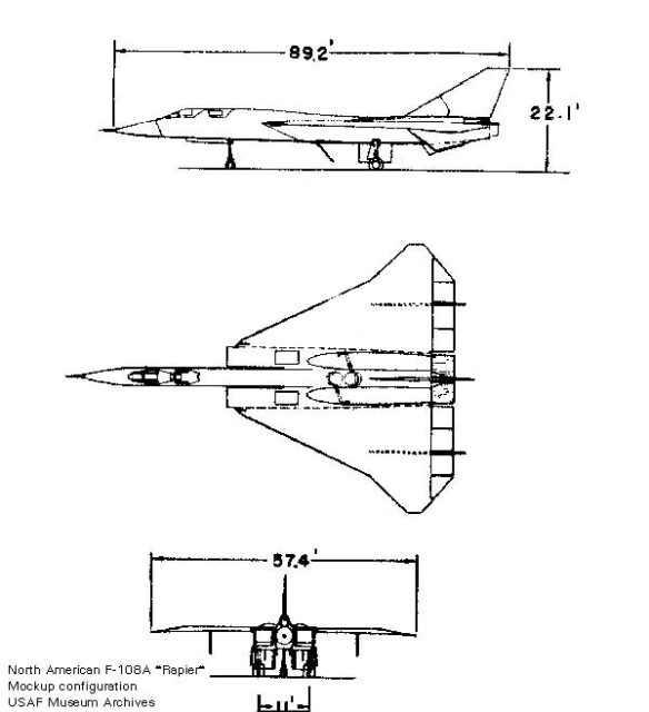 XF-108 mock-up configuration