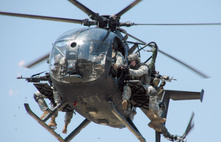 MH-6 Little Bird in flight