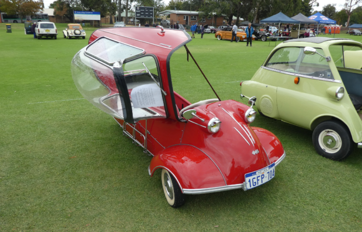 A 1961 Messerschmitt KR200; seen at Trinity Playing Fields in Waterford.