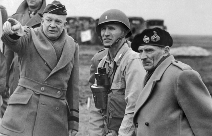 Montgomery and Eisenhower discuss plans for Normandy