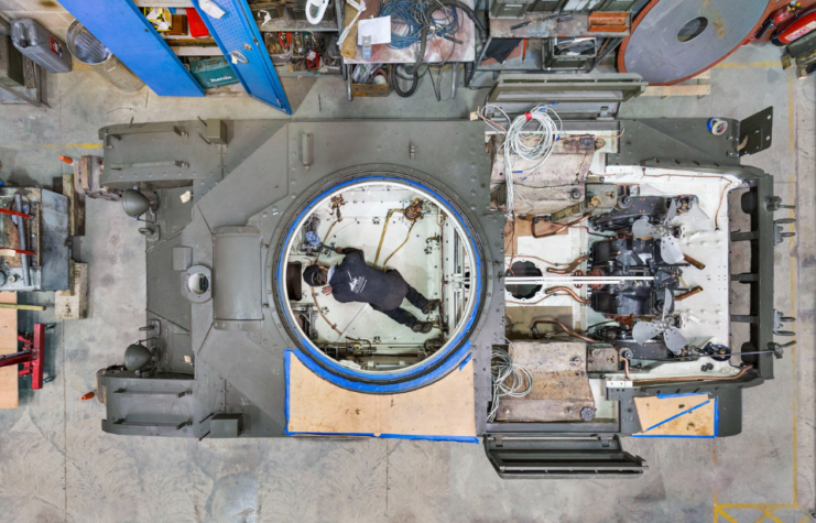 Overhead view of a Matilda tank