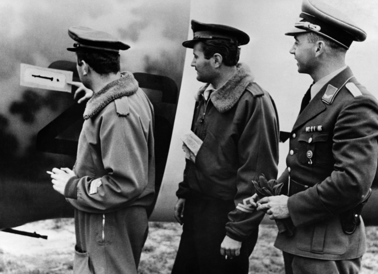 Bruno and Vittorio Mussolini with a German War Correspondent