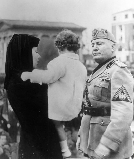 Benito Mussolini and Gina Ruberti Mussolini