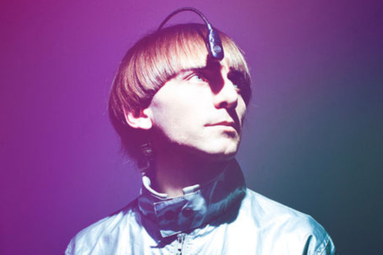 Cyborg Neil Harbisson with his antenna implant