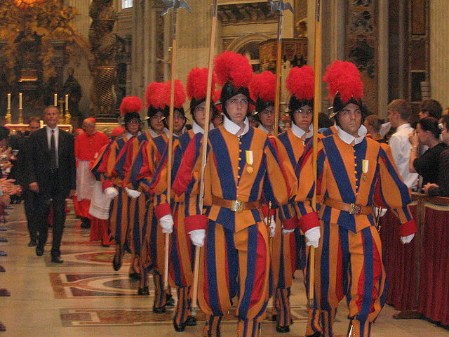 A contingent of Swiss Pikemen at the Vatican