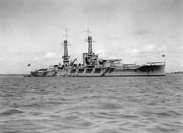 USS Oklahoma sailing on the ocean