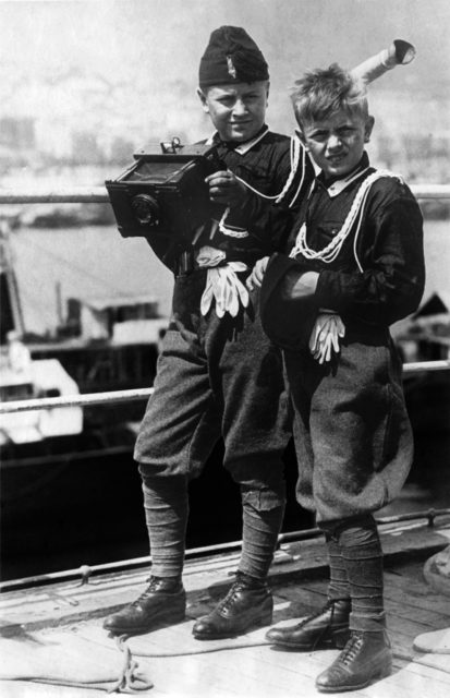 Vittorio and Bruno Mussolini 