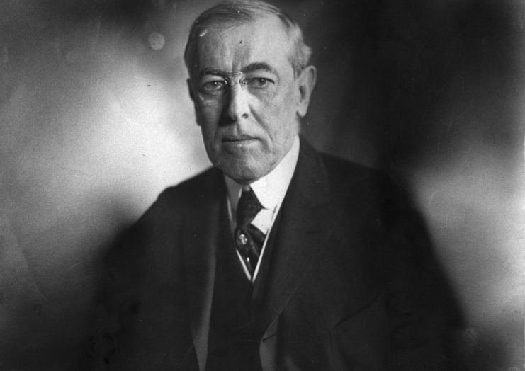 Portrait of US President Woodrow Wilson 