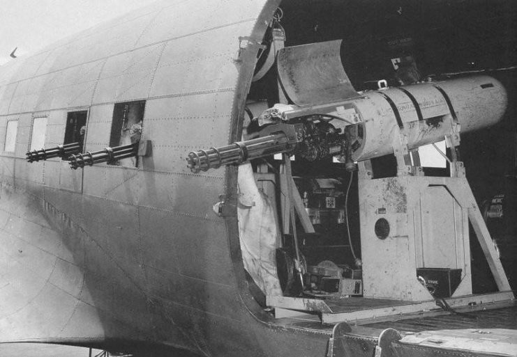 7.62 mm miniguns on AC-47D