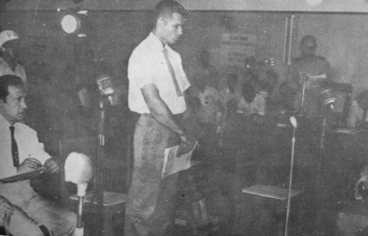 Allen Pope during his trial in Jakarta, 28 December 1959