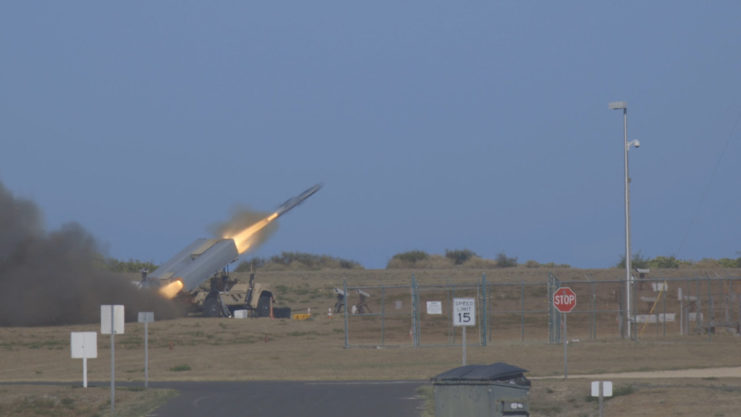 Naval Strike Missile being launched