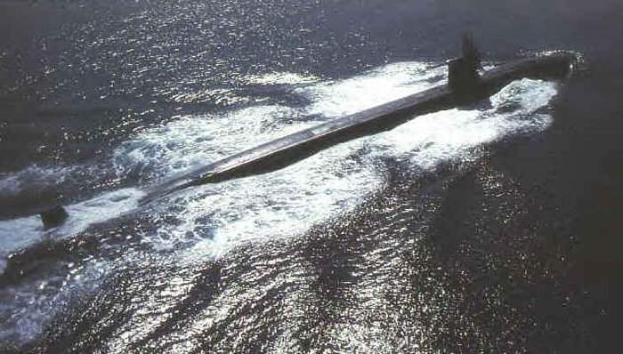 USS Baton Rouge on a calm day