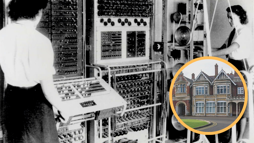 Photo Credit: 1. Bletchley Park Trust / Getty Images 2. Matt Crypto / Wikimedia Commons