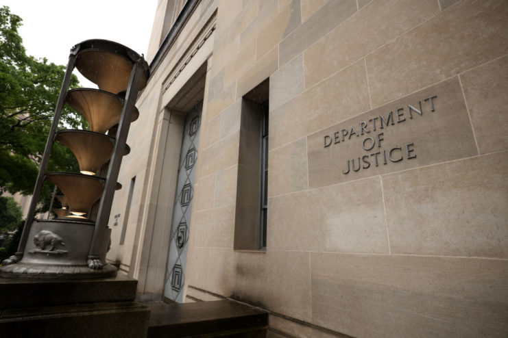 Exterior of the Department of Justice building