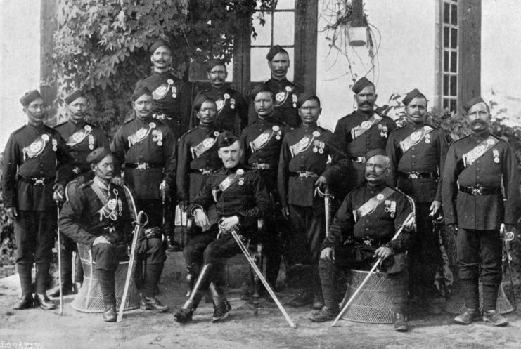 Military portrait of the 44th Gurkha Rifles, British Indian Army