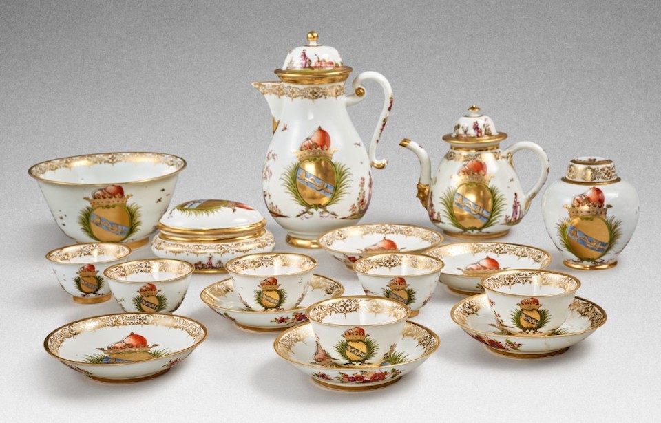 Meissen armorial tea and coffee service. (Photo Credit: Sotheby's)