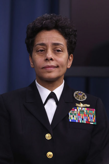 Retired Adm. Michelle Howard smirking