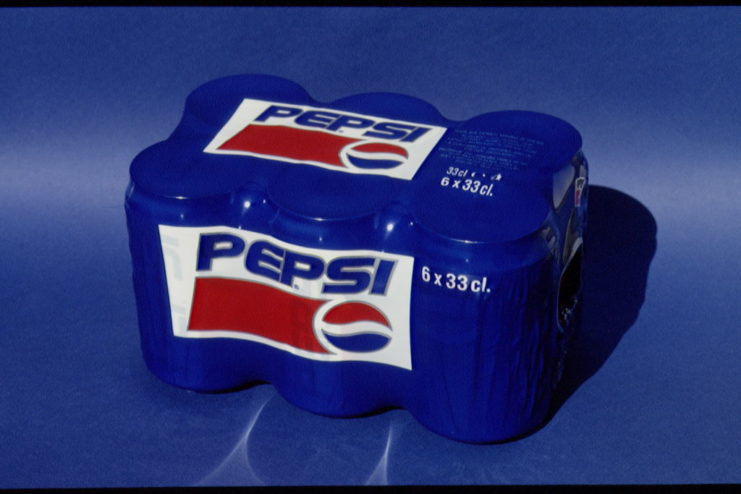 Six-pack of Pepsi cans still in their wrapping