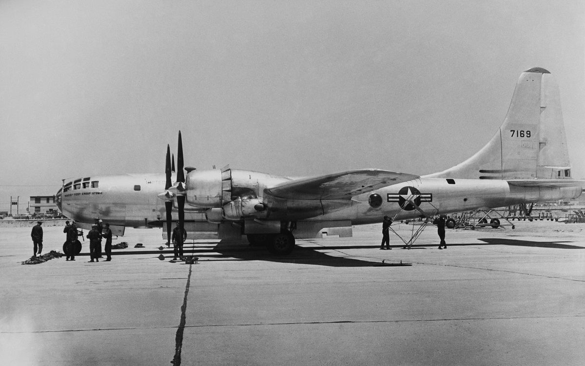 The B-29 Superfortress In The Runway At Us Navy In USA (Photo by Keystone-France/Gamma-Keystone via Getty Images)