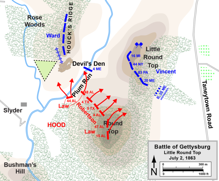 Little Round Top - Bloody Chamberlain Position