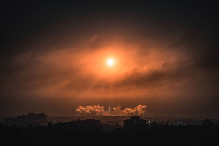 Long March Rocket blasting into space