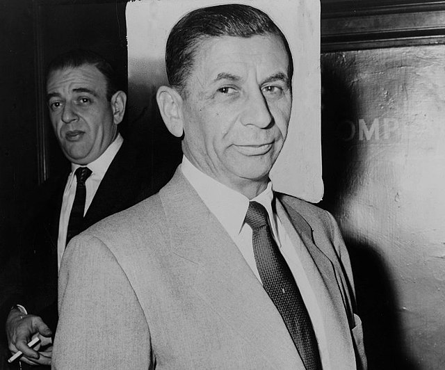 Close up of Meyer Lansky wearing a suit