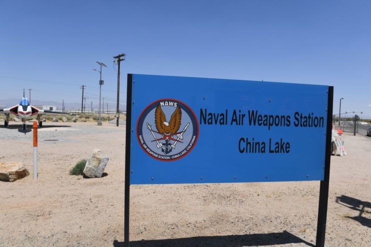 Entrance sign to Naval Air Weapons Station China Lake