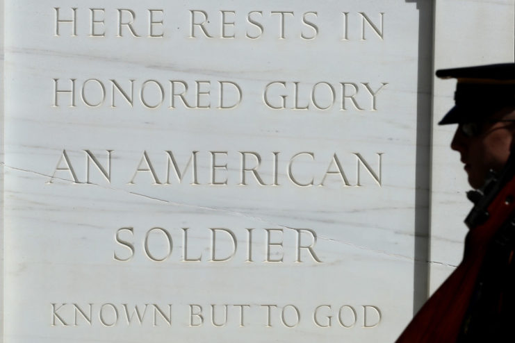 Close up of the Tomb of the Unknown Soldier