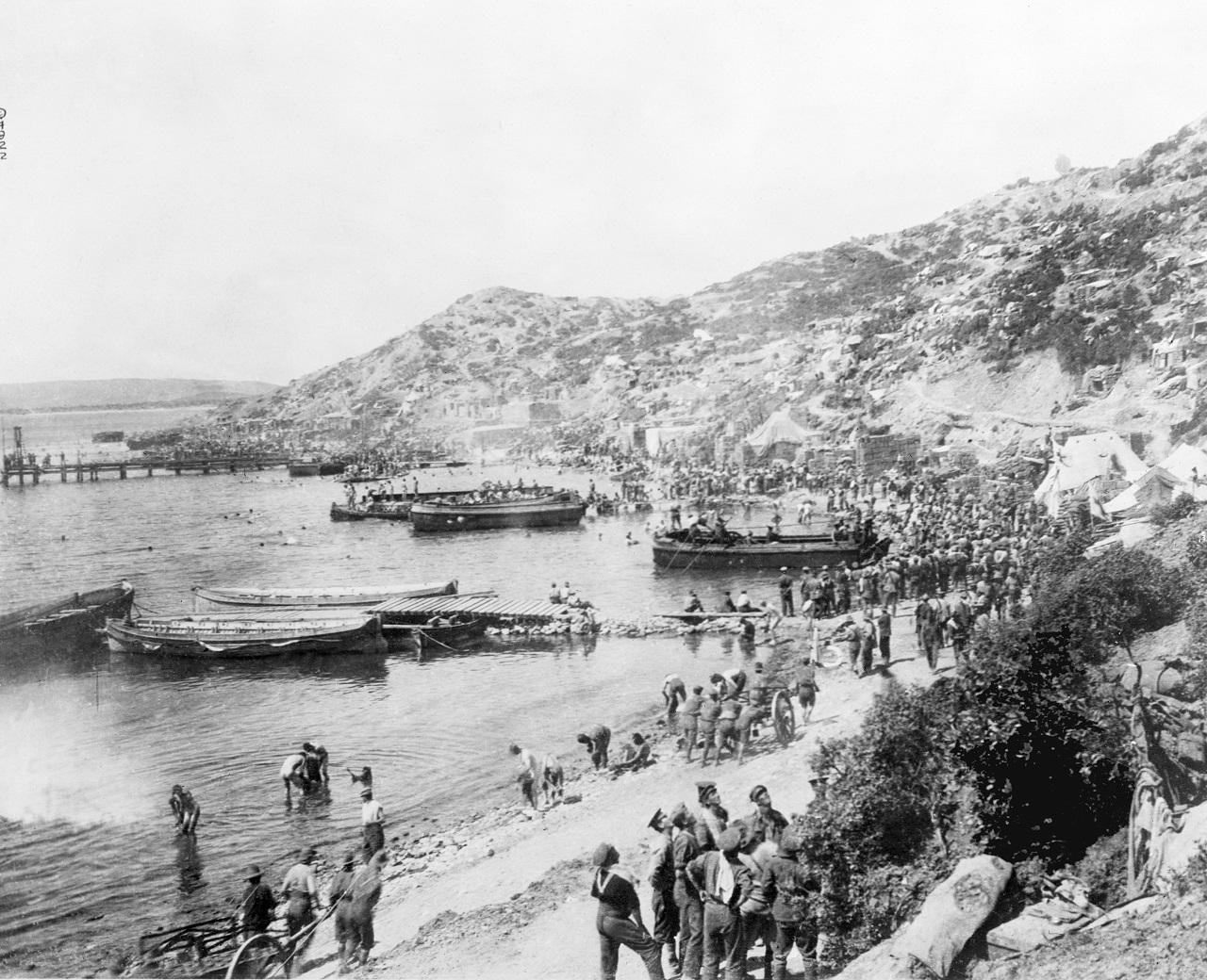 10/15/1915: Gallipoli Peninsula, Turkey-Photo shows Gaba Tepe (Anzac), the spot where the Australians 