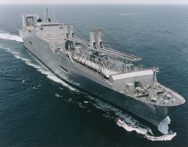 The USNS Gordon at sea